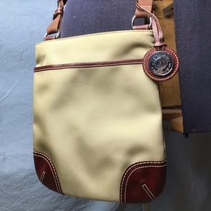 Le Tanneur brown leather vintage crossbody bag